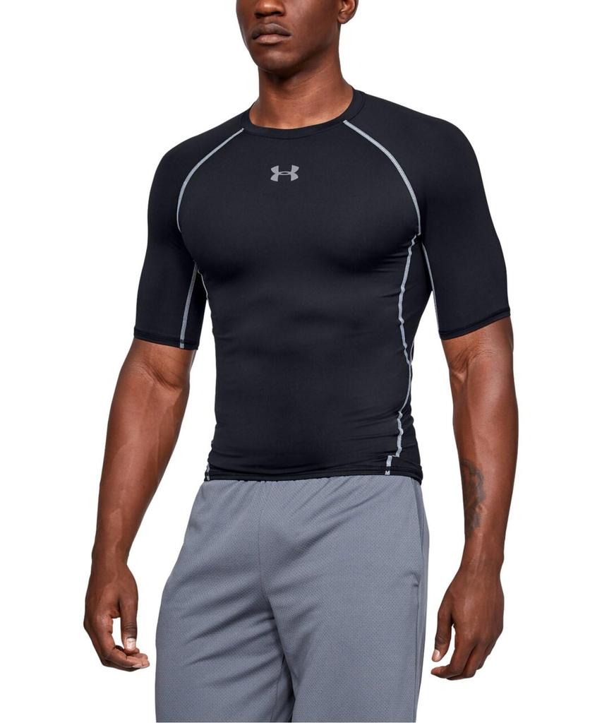 UNDER ARMOR Training Base Layer UA Heat Gear Armor Short Sleeve Shirt Men's BlackSteel L