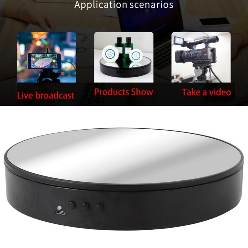 20cm 5V Electric Rotating Display Stand Turntable Photographic Video Shooting Stand Dynamic Rotating Display Stand
