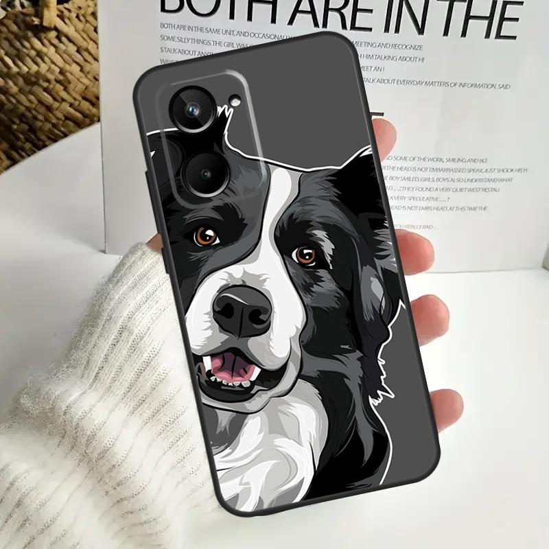 Border Collie Dog For Realme GT Neo 5 GT5 9 10 11 12 Pro Plus C30 C31 C33 C35 C25s C21Y C51 C55 C67 C53 Case