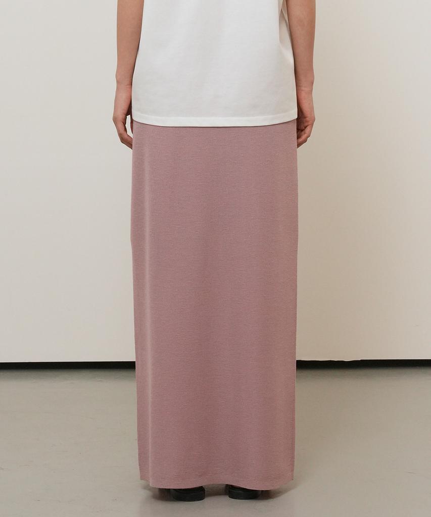 General Idea Maxi Elastic Knit Skirt [Ash Pink] / Gf2Lsk518