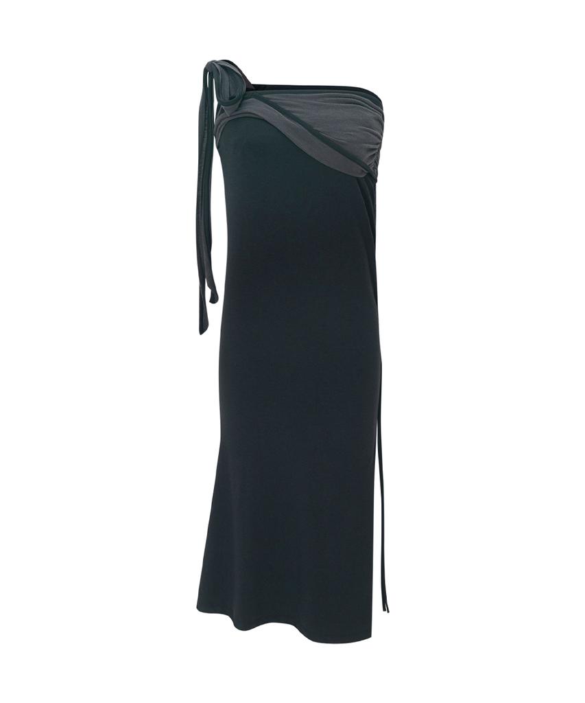 Peullijeunopallou Ina Shirring Long Skirt (Black)
