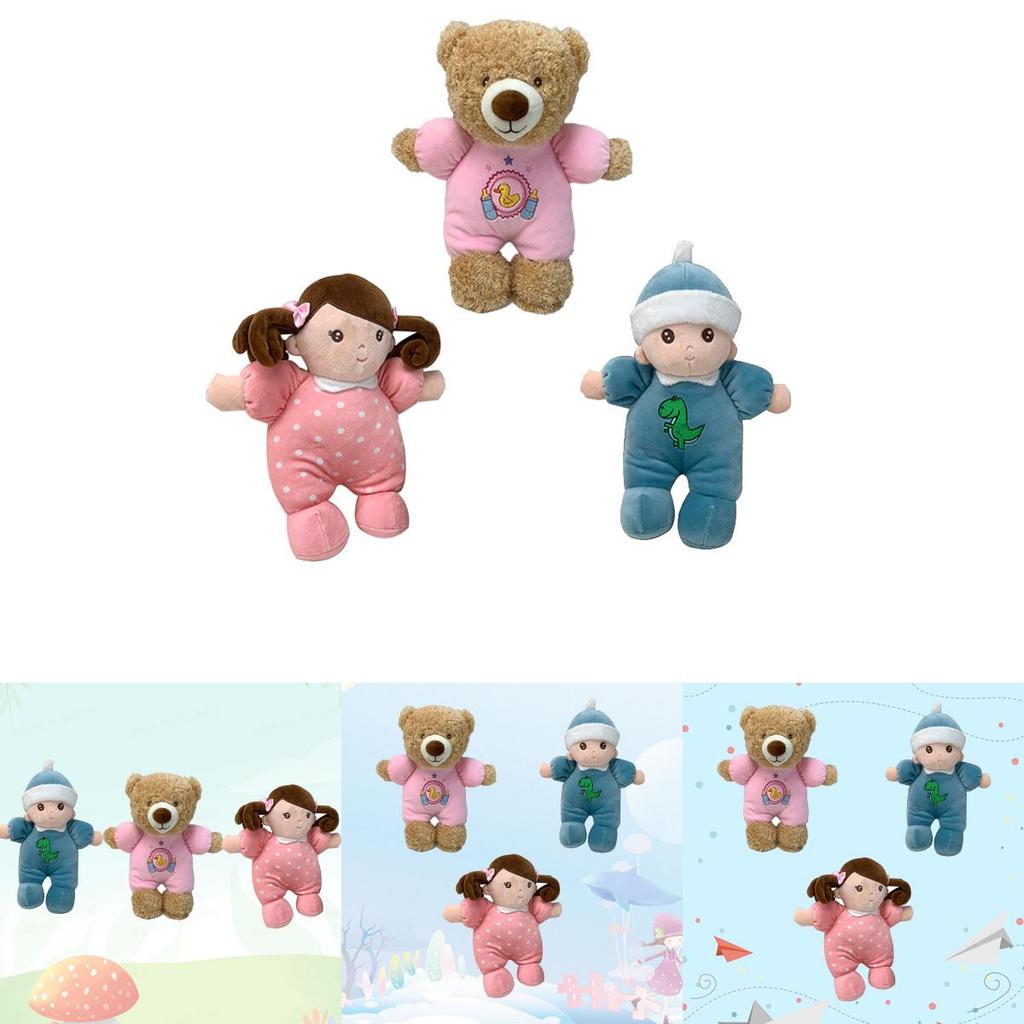 Weiche Baby-Tröstpuppe Kissen Niedliches Bären-Stofftier Für Jungen Mädchen Kinderfest Geschenk 30cm
