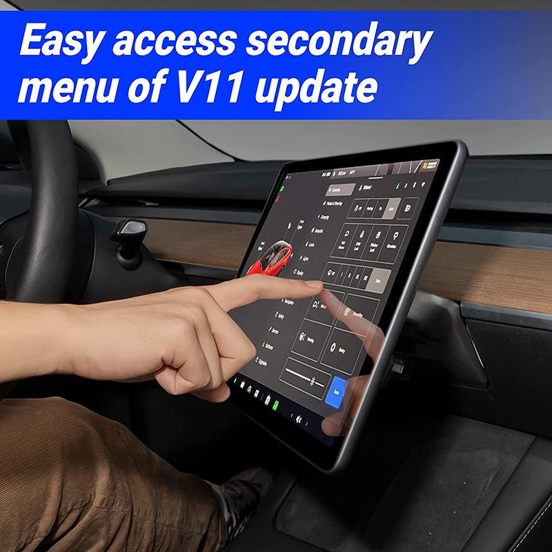 Car Screen Rotating Holder for Tesla Model 3 Y 2017-2022 Center Console Swivel Mount Bracket 15/30 Degrees GPS Scereen Rotation