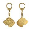 Irish Wolfhound I - Gilded Key Ring with Dog In Gift Box, Handbag Decoration, Luxury Accessory by Brand