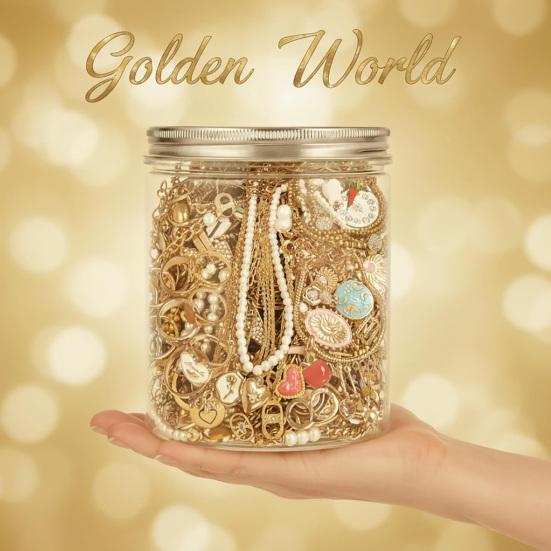 Mystery Jewelry Jar for Women, Vintage Surprise Jewelry Set, Random Mixed Box with Necklaces, Earrings, Rings, Bracelets, Gift for Her
