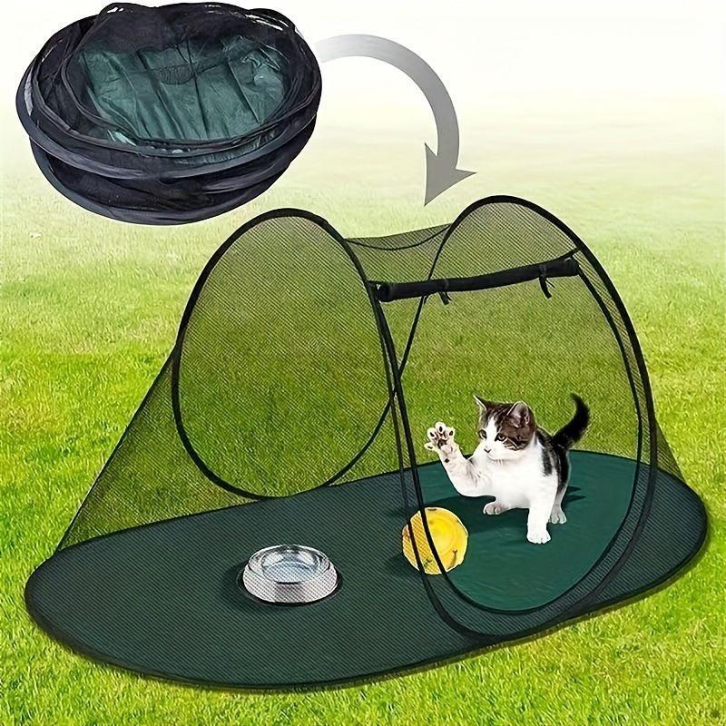 Pop Up Foldable Pet Mesh Tent, Portable Breathable Anti-Mosquito Playpen for Cats & Small Dogs