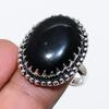 Black Onyx Gemstone Handmade 925 Sterling Silver Jewelry Ring 8.5 SU-10012