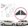 ESP1133 Side View Mirror Triangle Fender Corner Trim Cover Set for Renault Megane MK3 Fluence 638750012R 638740012R