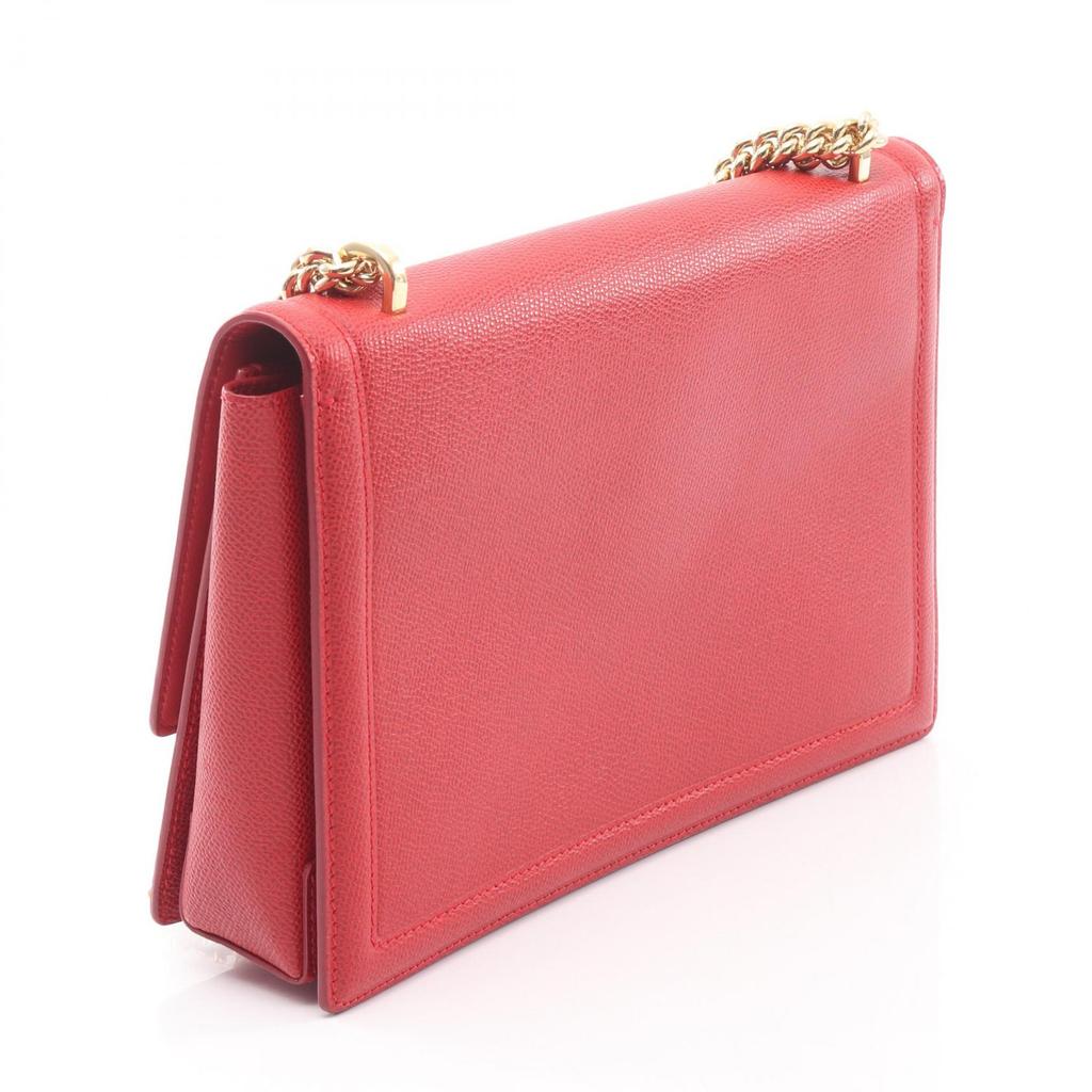 Used Salvatore Ferragamo Vara Ribbon Shoulder Bag 21 G462 Leather Red Used Women
