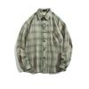 Nuova Camicia Casual da Uomo a Quadri di Lana a Maniche Lunghe per Primavera e Autunno Tendenza Coppia Camicia Larga