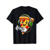 European Sizes Funny Gamer Pizza Gaming Food Lovers Play Video Games T-Shirt Summer Comfortable Casual Short Sleeve T-Shirt