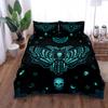 Gothic Skull Moth Duvet Cover Set King Queen Double Full Twin Single Size Bed Linen Set Durable Durable Durable