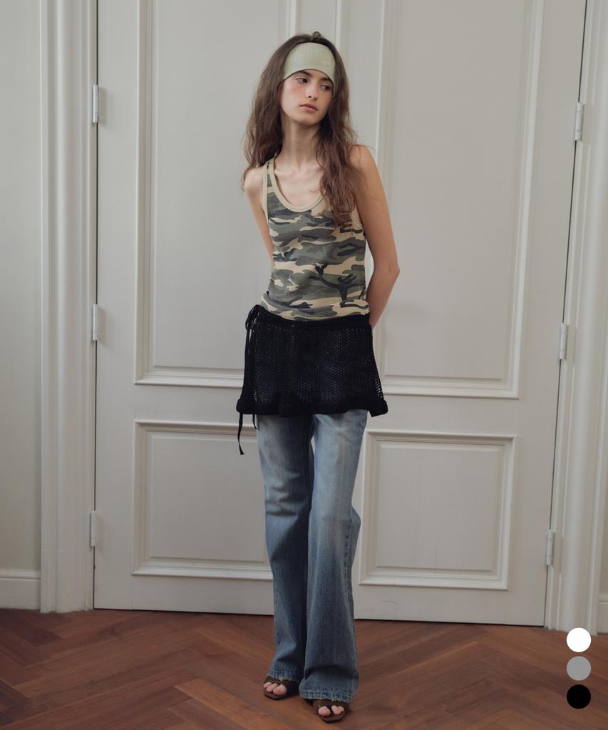 Cita Layered Sheer Knit Skirt_Cta946(3Color)