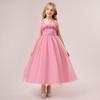 Baby Teens Girls Lace Dresses Wedding Evening Ball Gowns Embroidery Elegant Ceremony Costumes Birthday Party Princess Dress
