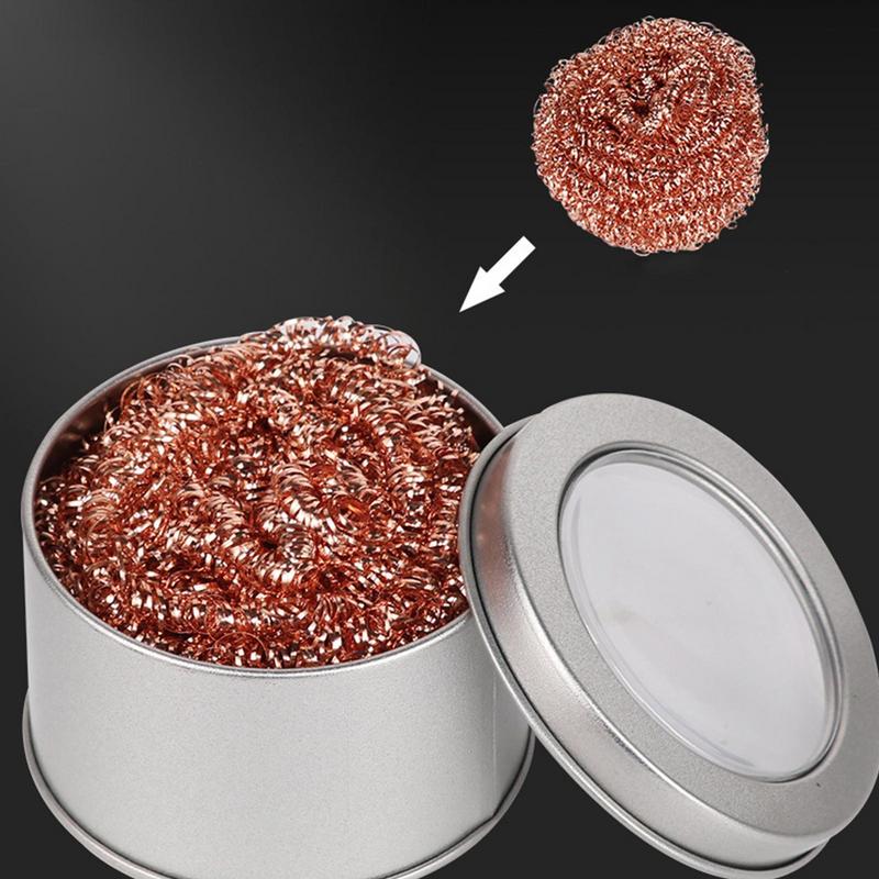Brass Wire Stainless Soldering Tip Cleaner Ball No-Water Solder Iron Cleaning Sponge Self-Cleaning Desoldering Mesh Ball