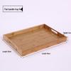 MOLUONA Rectangular Bamboo Serving Tray with Handles