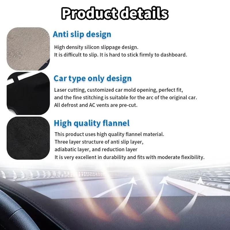 For Kia Sorento 2024 2025 2026 Car Dashboard Mat Accessories Sunshade Protective Carpet Dash Pad Dashmat