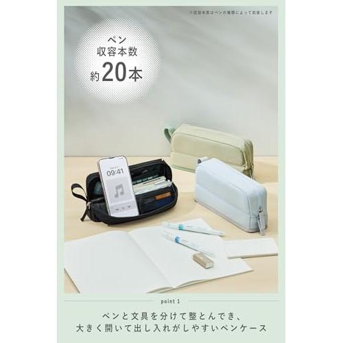 KOKUYO Pencil Case Pencil Case Large Capacity Tool Pen Case Kabako Half Pocket Saxophone Blue F-VBF262LB