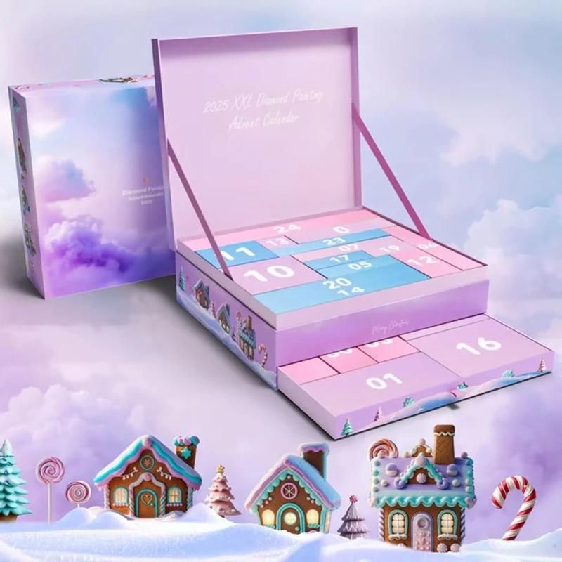 Christmas Advent Calendar Boxes DIY Craft Kit 2025 XXL Diamond Painting To Fill 24-Day Christmas Countdown Calendar Gift Box
