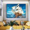 Diamond Painting Cross Stitch Kits Landscape Ship Picture Square/Round Diamond Embroidery Painting
