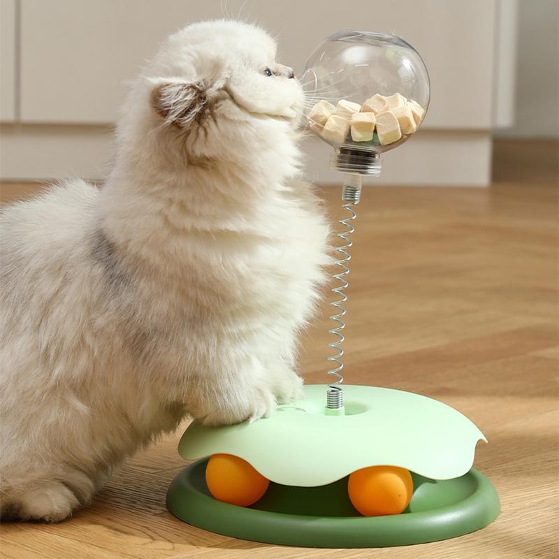 Kattenpuzzel Voedsel Lekkende Bal Speelgoed Kat Hond Interactief Snoep Lekkend Speelgoed Langzame Kat Hond Voerbak Kat Draaitafel Speelgoed Huisdierbenodigdheden