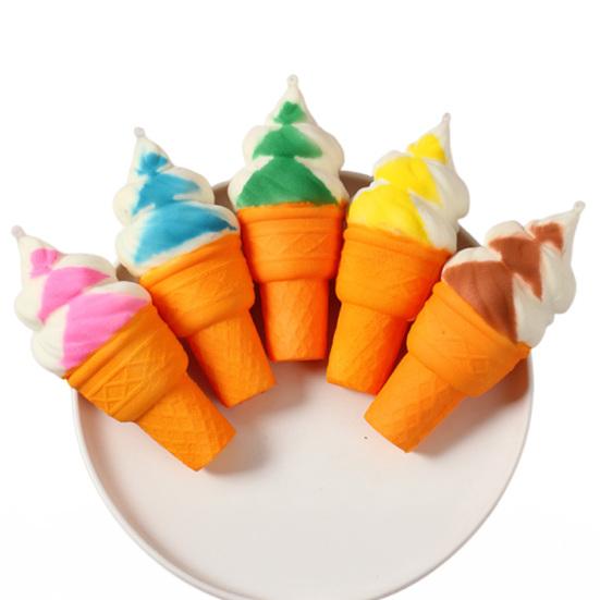 Realistic Ice Cream Cone Squeeze Toy Slow-Rising PU Fidget