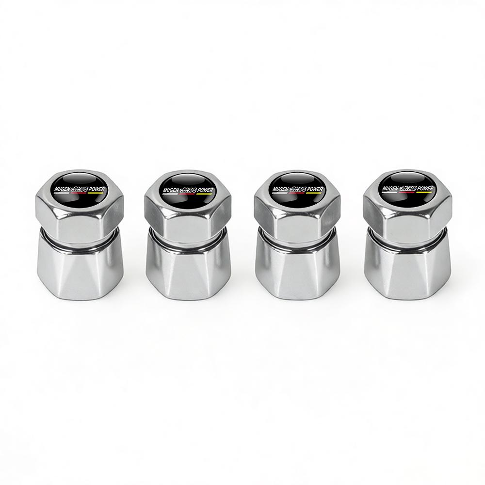 4Pcs Aluminum Car Tire Valve Caps Diamond Tyre Valve Airtight Cover Waterproof Dust For Honda City Odyssey CIVIC CRV Automobiles
