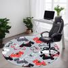 1pc Scottie Dogs Office Round Rug, Non-slip, Soft and Durable Office Rug for Interior Decoration, Perfect for Office, Beautiful Decoration Yy260323011