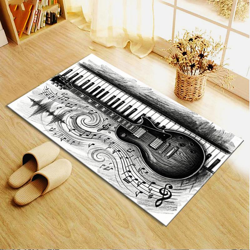 2025 New Guitar Music Carpet Rug for Living Room Bedroom Home Sofa Decoration,Kids play Non-slip Floor Mat12