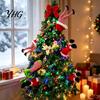 Festive Indoor Wall Hanging Decor Christmas Swinging Leg Ornament, Electric Santa Legs for Tree, Home Gifts Fluffy Funny Tree Topper with Clip,