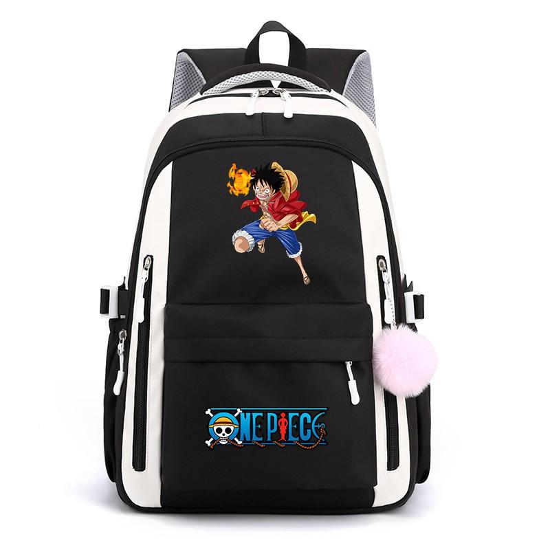 One Piece Anime Super Novice Luffy Bedrukte Canvas Schoolrugzak Tieners Hoge Capaciteit Reistas