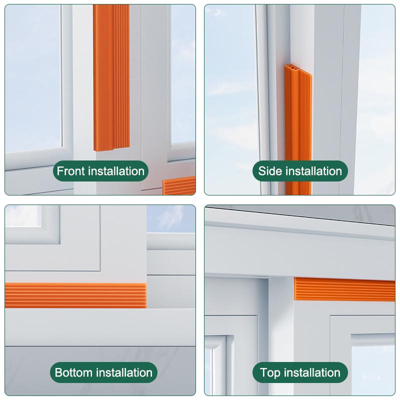 Bande d'étanchéité TPE pour fenêtre coulissante Auto-adhésive Triple Isolation Phonique Coupe-vent Anti-Froid Bas de Porte Flexible Bande d'Étanchéité
