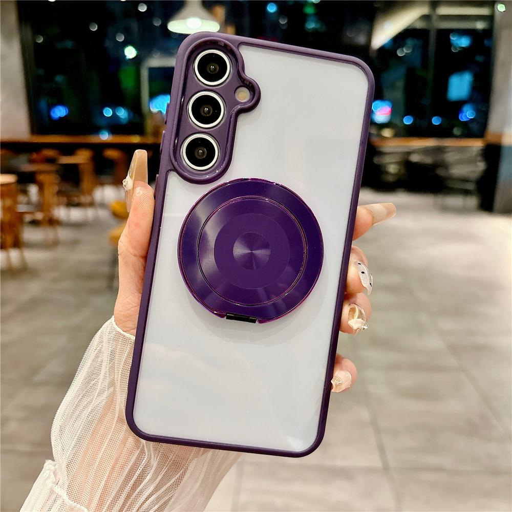 Magnetic Bracket Clear Phone Case For Xiaomi Redmi 15C 14C 13 13C 12C 10C 9A 9C A1 A2 A3 A5 Wireless Charging Hard Acrylic Cover