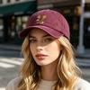 Embroidery Eagle Pattern Baseball Hat, Adjustable Back Buckle Retro Distressed Style Baseball Cap, Washed Cotton Fabric Outdoor Sunshade Cap