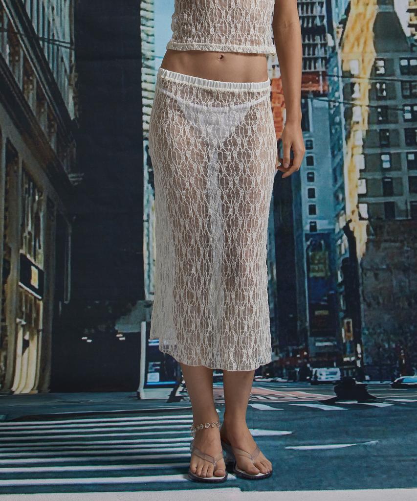 Geiteuliseu Jacquard Lace Skirt