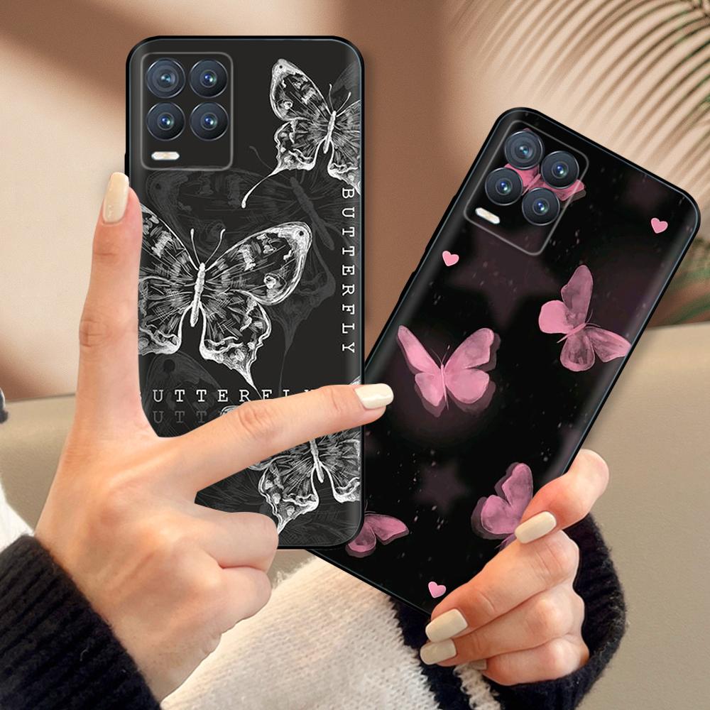 Capa para Realme 8 Animal Fofo Silicone Líquido Macio Capa para Realme 8 Pro 8i Realme8 4G RMX3085 Proteção Total Capas Duráveis