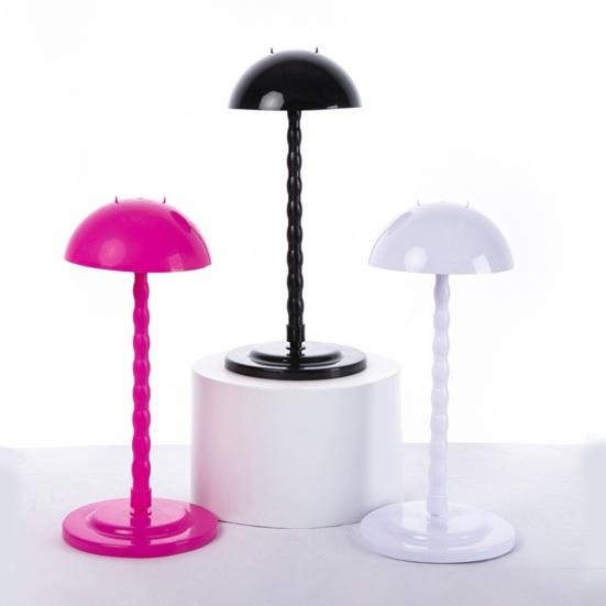 Mushroom Top Wig Stand Height Adjustable Easy Assembly Portable Wig Head Holder Tools Multifunction Hat Display Show Rack