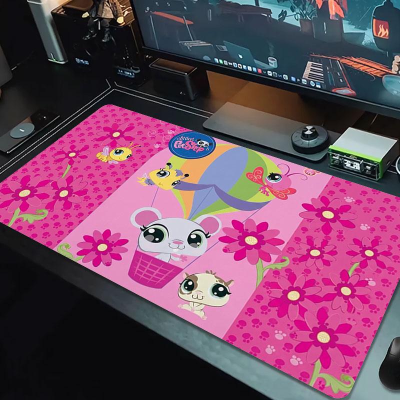 Littlest Pet Shop Large Size Mouse Pad Large Gaming Table Cushion Non-slip Laptop Tablet Big Mousepad XXL Mat Mini PC Playmat With Lock Edge