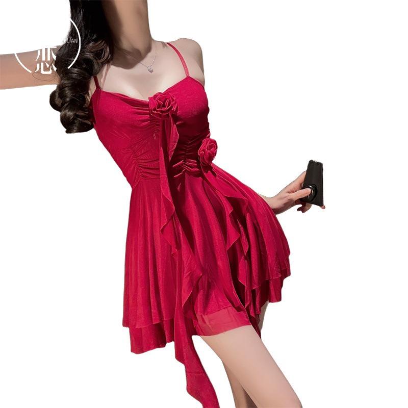 Sex Underwear Pure Desire Flower Suspender Dress Fairy Summer Spice Girl Premium Temperament Folds