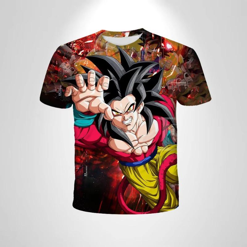 Anime Dragon Ball Son Goku Tshirt 3D Print Men's Clothing Summer Girl Clothes Top Women Tshirt Girl Unisex Children's Clothing