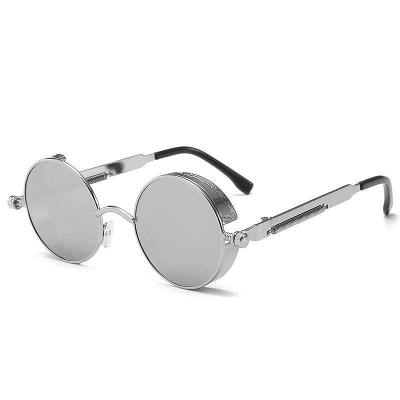 Metall Steam Punk Stil Sonnenbrille Steampunk Mode Retro Runde Sonnenbrille