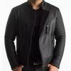 New Genuine Lambskin Leather Elegant Jacket Black Men's Motorcycle Handmade Biker