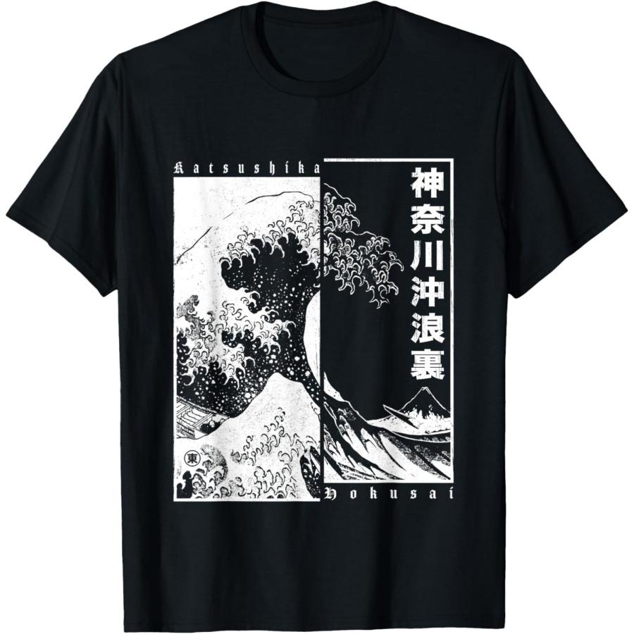 Great Wave Off Kanagawa Japanese Aesthetic Hokusai T-Shirt