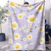 Pastoral Floral Butterfly Blanket Soft Fluffy Decorative Couch Bed Blanket AllSeason Multifunctional Throw Cover