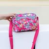 Lässige Retro Nylon Umhängetasche Mehrschichtig Geblümter Druck Mutter Handtasche Damenmode Vintage Blume Crossbody Taschen