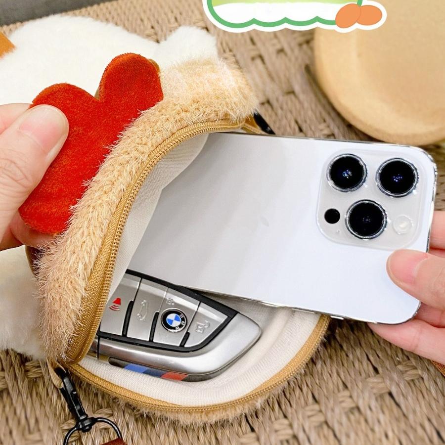 Borsa a Spalla Gallina Brutta Pelliccia Pollo Peluche Borsa a Mano Chiave a Forma di Pollo Divertente Kawaii Bambola Borsa a Tracolla per Donna Regalo di Compleanno