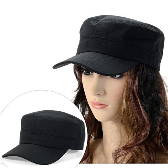 Klasická obyčejná Vintage čepice Bavlněná vojenská čepice pro muže Dámské čepice Patrol Trucker Klobouky Nastavitelné ploché čepice