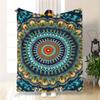 Couverture Bohème Mandala pour Décoration de Canapé Style Océan Tropical Polaire 150x200cm Cadeau d'Hiver Douillet