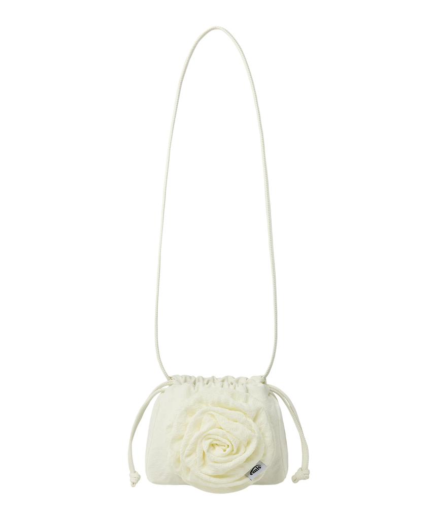 Emis Corsage String Mini Bag-Ivory