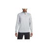 Victory Solid Logo Half-Zip Design Long Sleeve T-Shirt Men Tops Light-Smoke-Gray FD5837-077